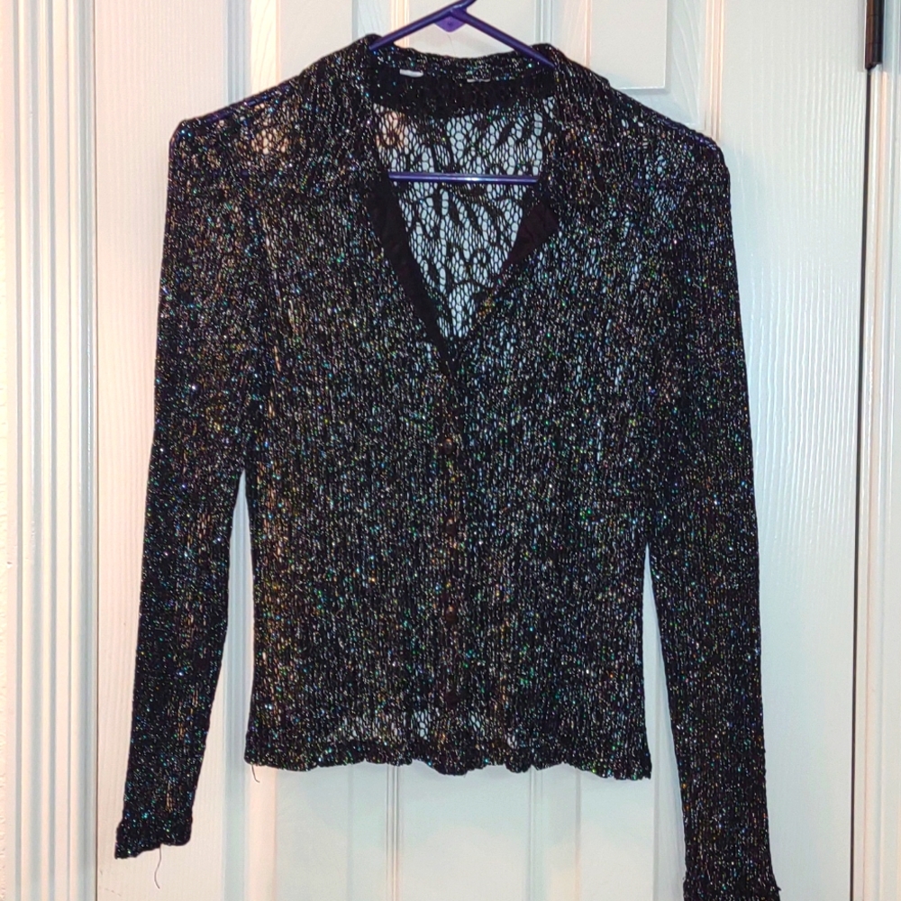 Sexy semi-sheer blouse perfect for a night out on the town!